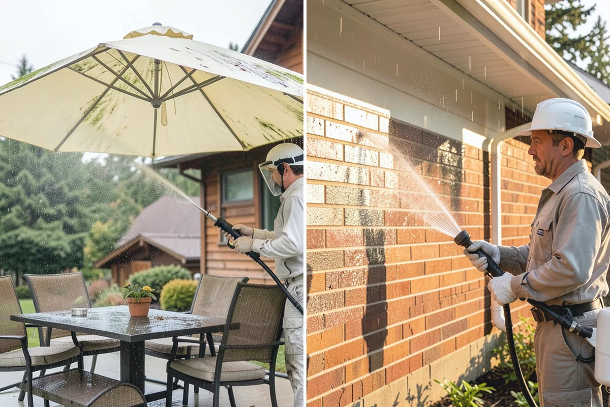 Holiday Cleanup Washing in South Prairie, Pierce County, WA - Prioritize entry paths, porches, and hosting areas with the client