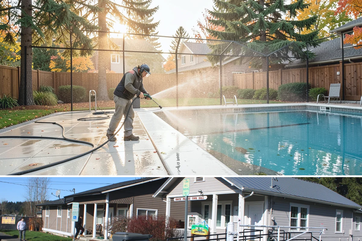 Holiday Cleanup Washing in South Prairie, Pierce County, WA - Late November through December, timed a week or two ahead of your gatherings so surfaces stay clean for guests.