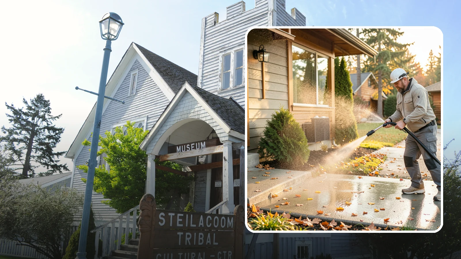 Holiday Cleanup Washing in Steilacoom, Pierce County, WA - Holiday cleanup washing gets your home guest-ready by clearing grime from entrances, walkways, and gathering areas before the...
