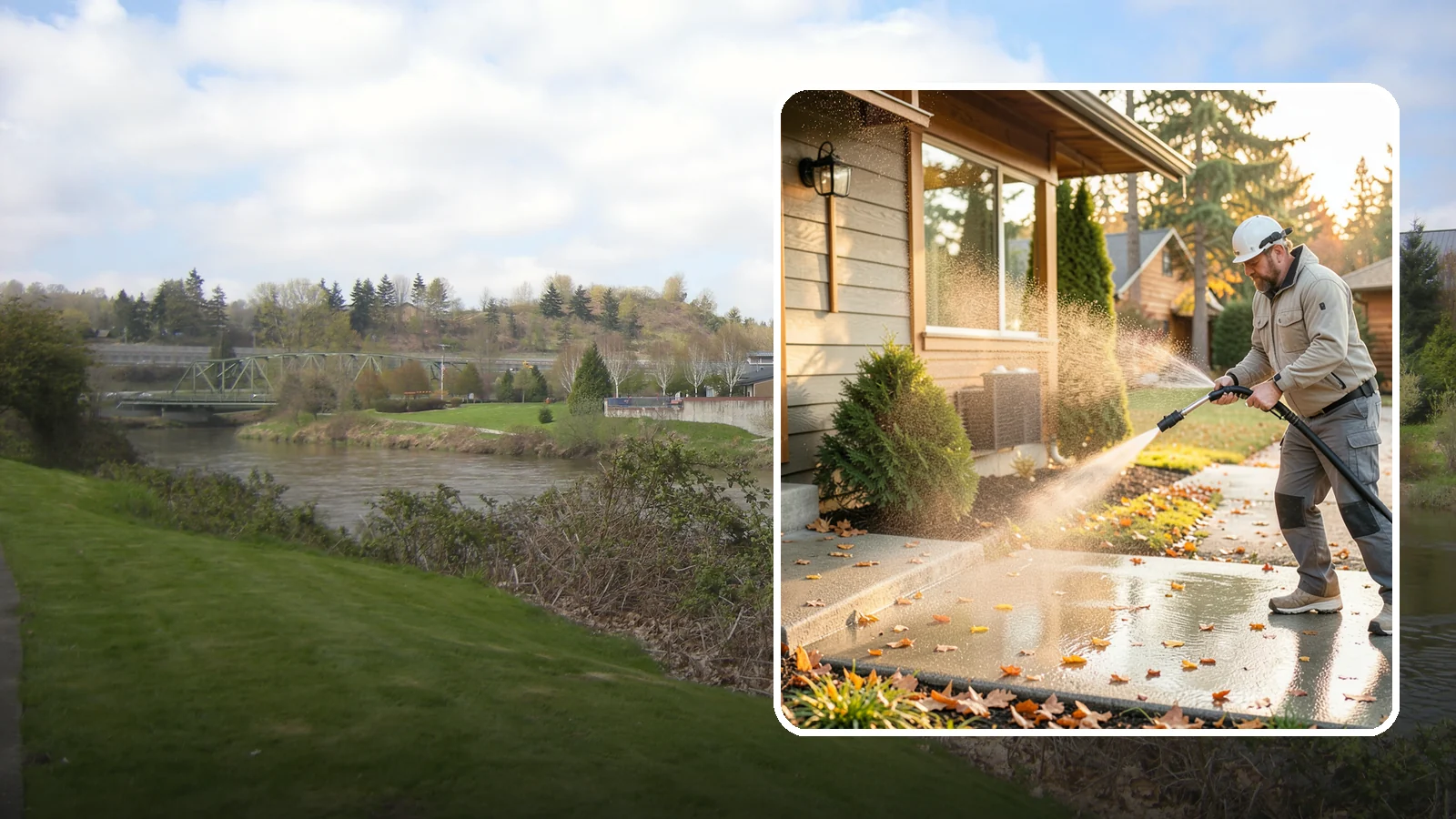 Holiday Cleanup Washing in Tukwila, King County, WA - Holiday cleanup washing gets your home guest-ready by clearing grime from entrances, walkways, and gathering areas before the...