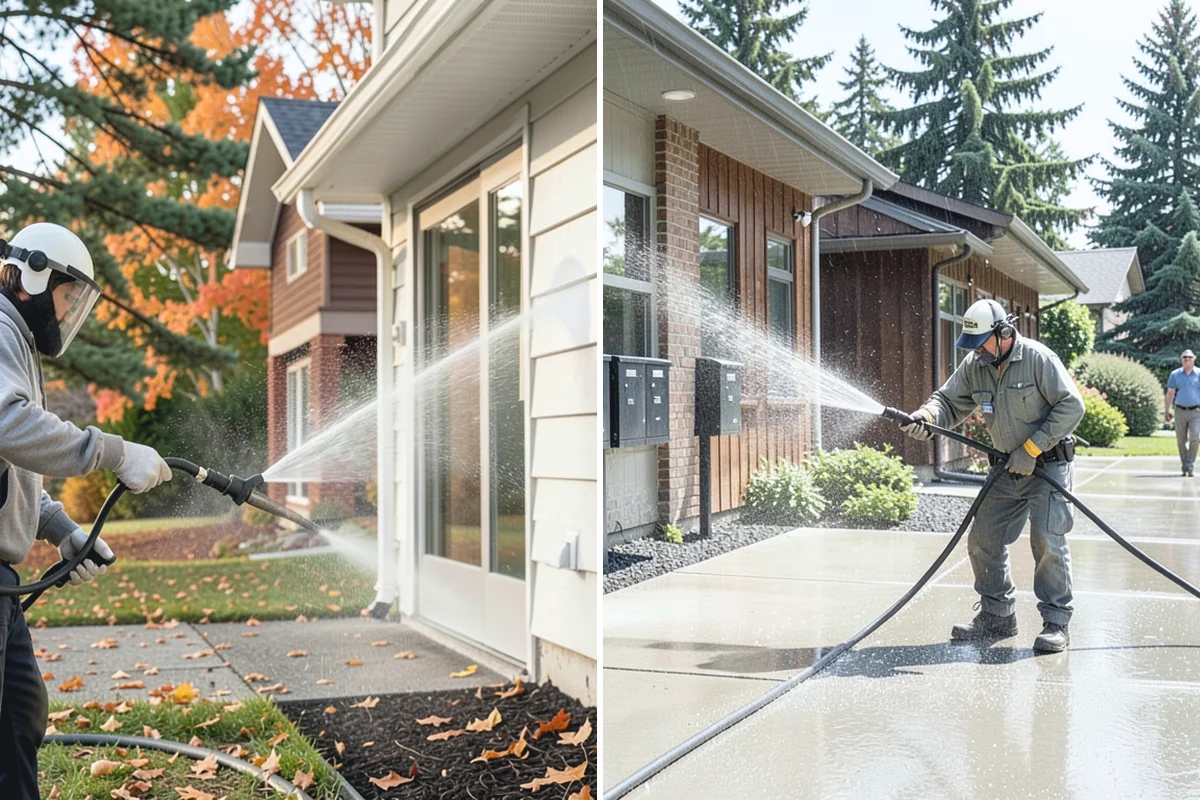 Holiday Cleanup Washing in Woodinville, King County, WA - Prioritize entry paths, porches, and hosting areas with the client