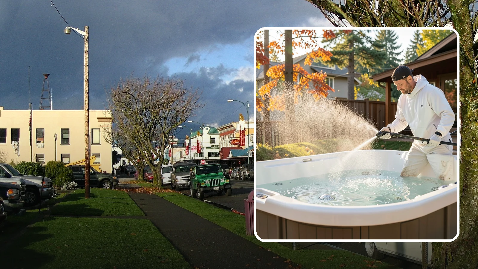 Hot Tub Cleaning in Arlington, Snohomish County, WA - We clean hot tub shells, covers, and cabinets so your spa stays inviting instead of growing a waterline of grime and mold.