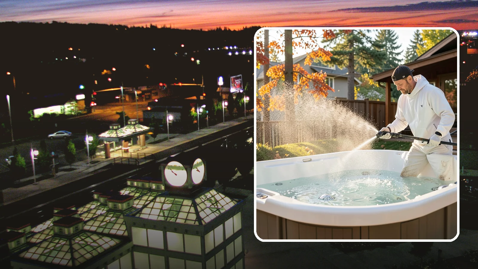 Hot Tub Cleaning in Auburn, King County, WA - We clean hot tub shells, covers, and cabinets so your spa stays inviting instead of growing a waterline of grime and mold.