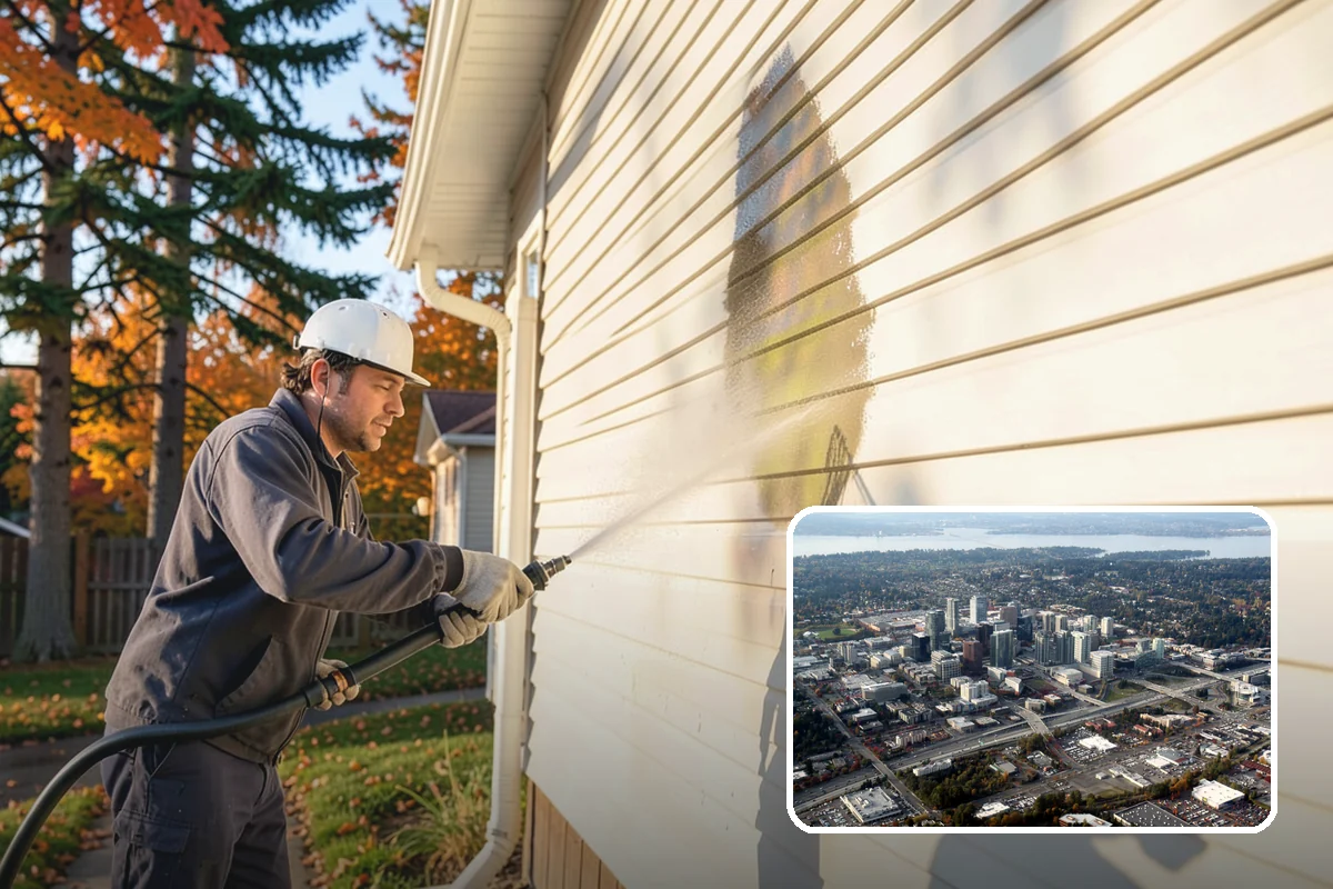 Hot Tub Cleaning in Bellevue, King County, WA - Removes mildew from vinyl covers and cabinet panels