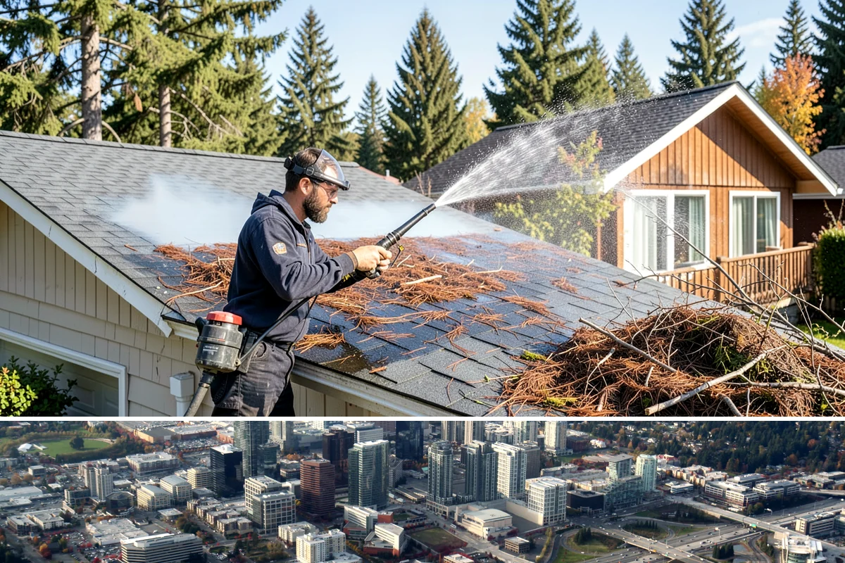 Hot Tub Cleaning in Bellevue, King County, WA - Any time of year works, though a spring cleaning knocks out the mildew that accumulates through the wettest months.