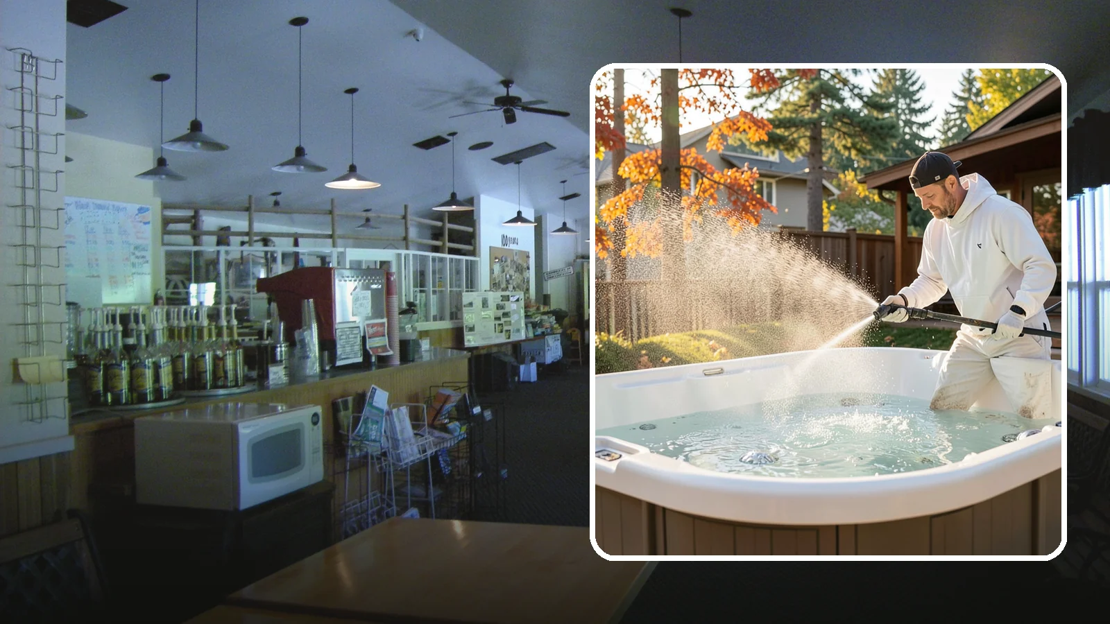 Hot Tub Cleaning in Black Diamond, King County, WA - We clean hot tub shells, covers, and cabinets so your spa stays inviting instead of growing a waterline of grime and mold.