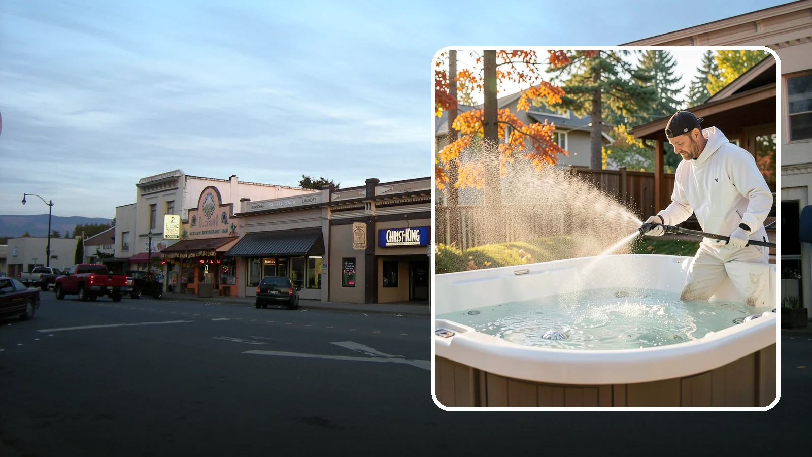 Hot Tub Cleaning in Burlington, Skagit County, WA - We clean hot tub shells, covers, and cabinets so your spa stays inviting instead of growing a waterline of grime and mold.