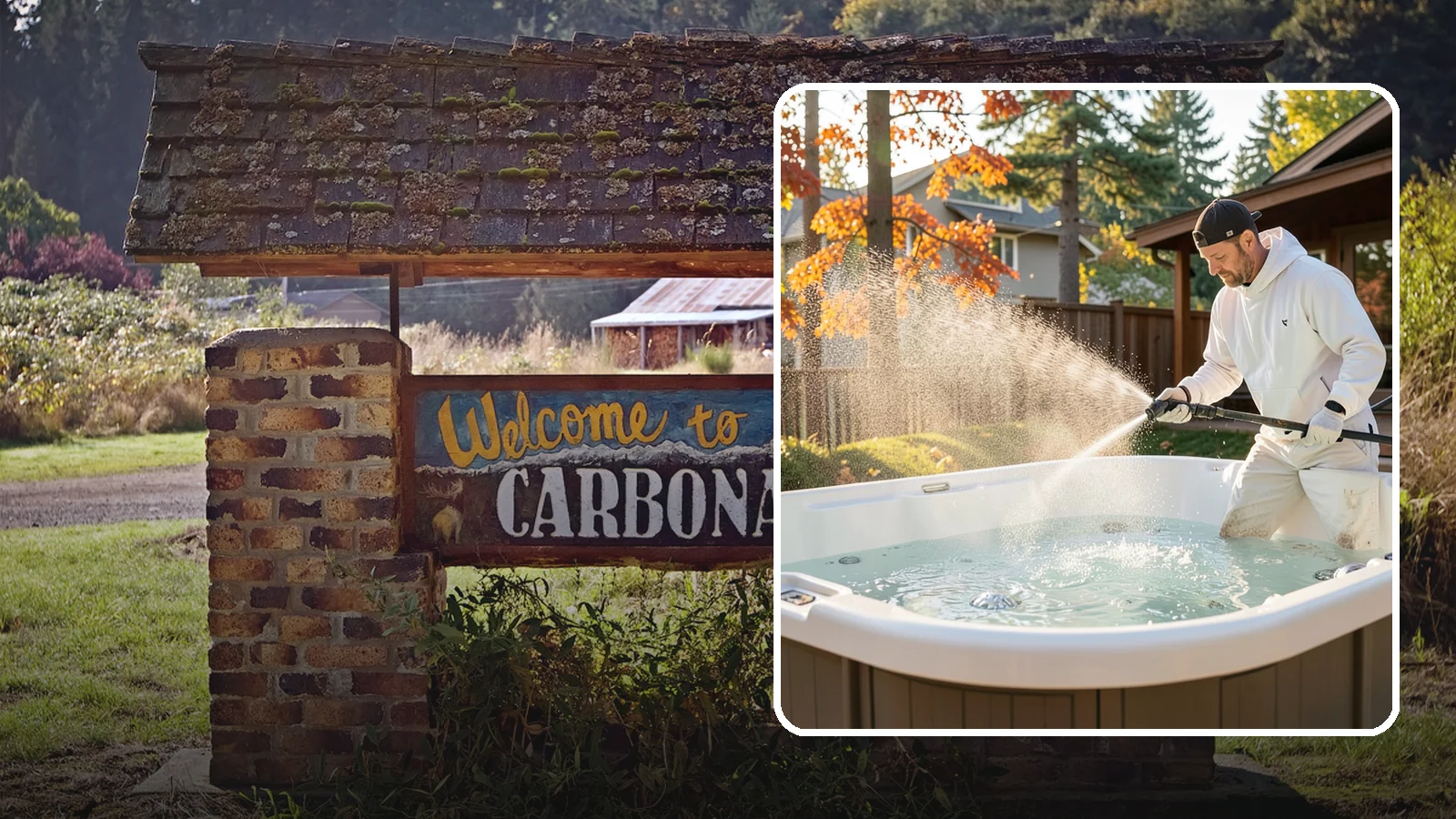 Hot Tub Cleaning in Carbonado, Pierce County, WA - We clean hot tub shells, covers, and cabinets so your spa stays inviting instead of growing a waterline of grime and mold.