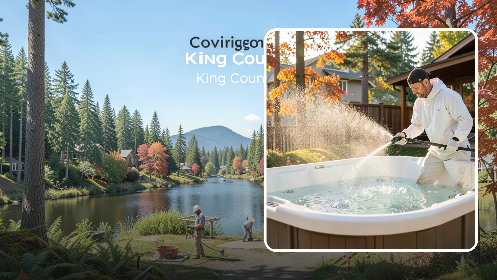 Hot Tub Cleaning in Covington, King County, WA - We clean hot tub shells, covers, and cabinets so your spa stays inviting instead of growing a waterline of grime and mold.