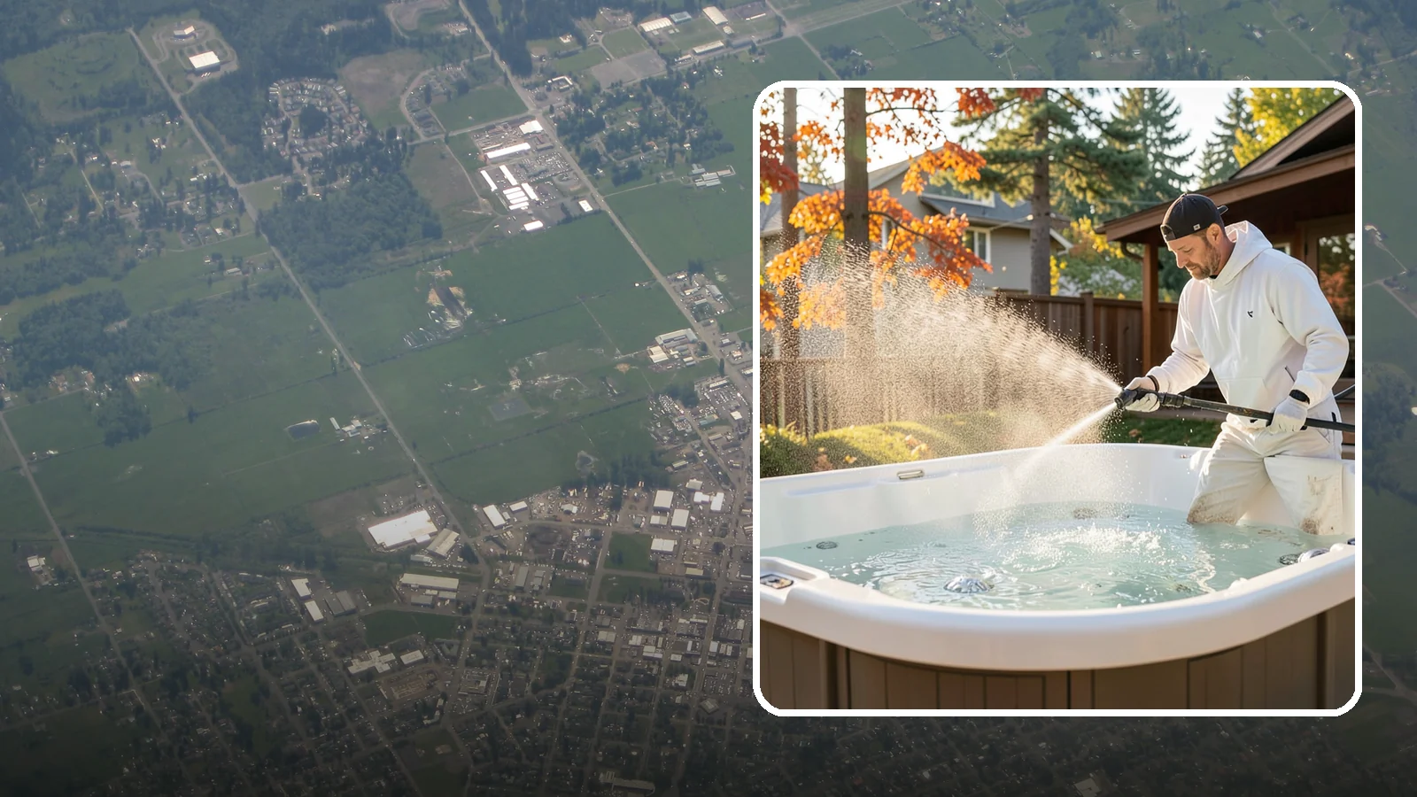 Hot Tub Cleaning in Enumclaw, King County, WA - We clean hot tub shells, covers, and cabinets so your spa stays inviting instead of growing a waterline of grime and mold.