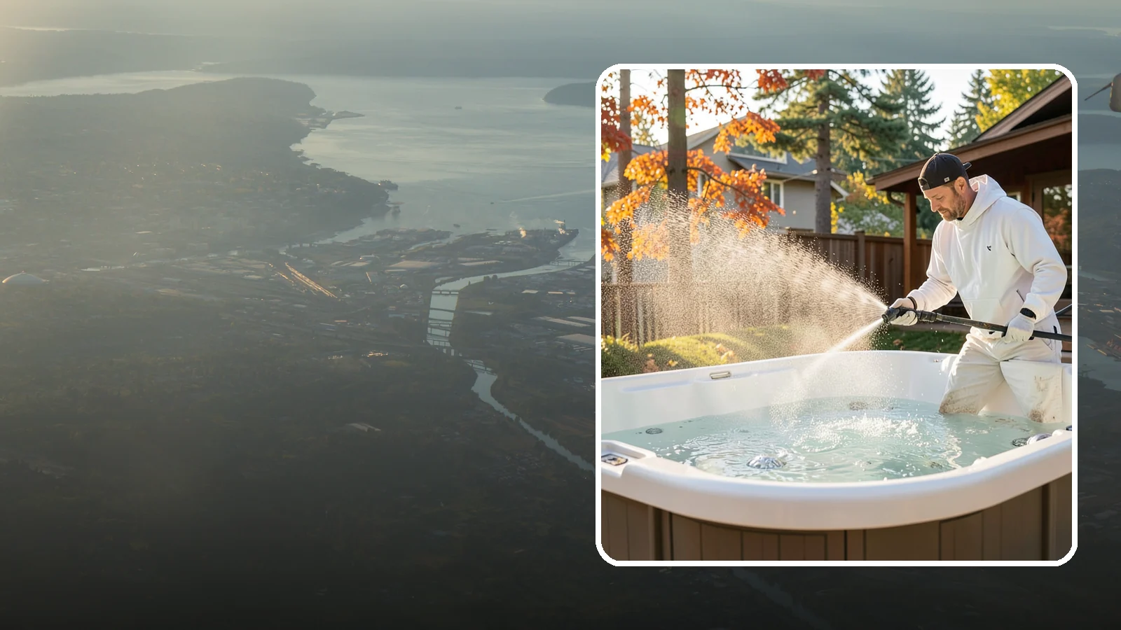 Hot Tub Cleaning in Fife, Pierce County, WA - We clean hot tub shells, covers, and cabinets so your spa stays inviting instead of growing a waterline of grime and mold.