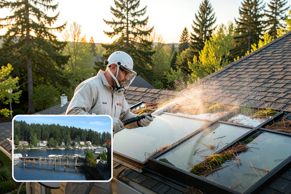Hot Tub Cleaning in Gig Harbor, Pierce County, WA - Removes mildew from vinyl covers and cabinet panels