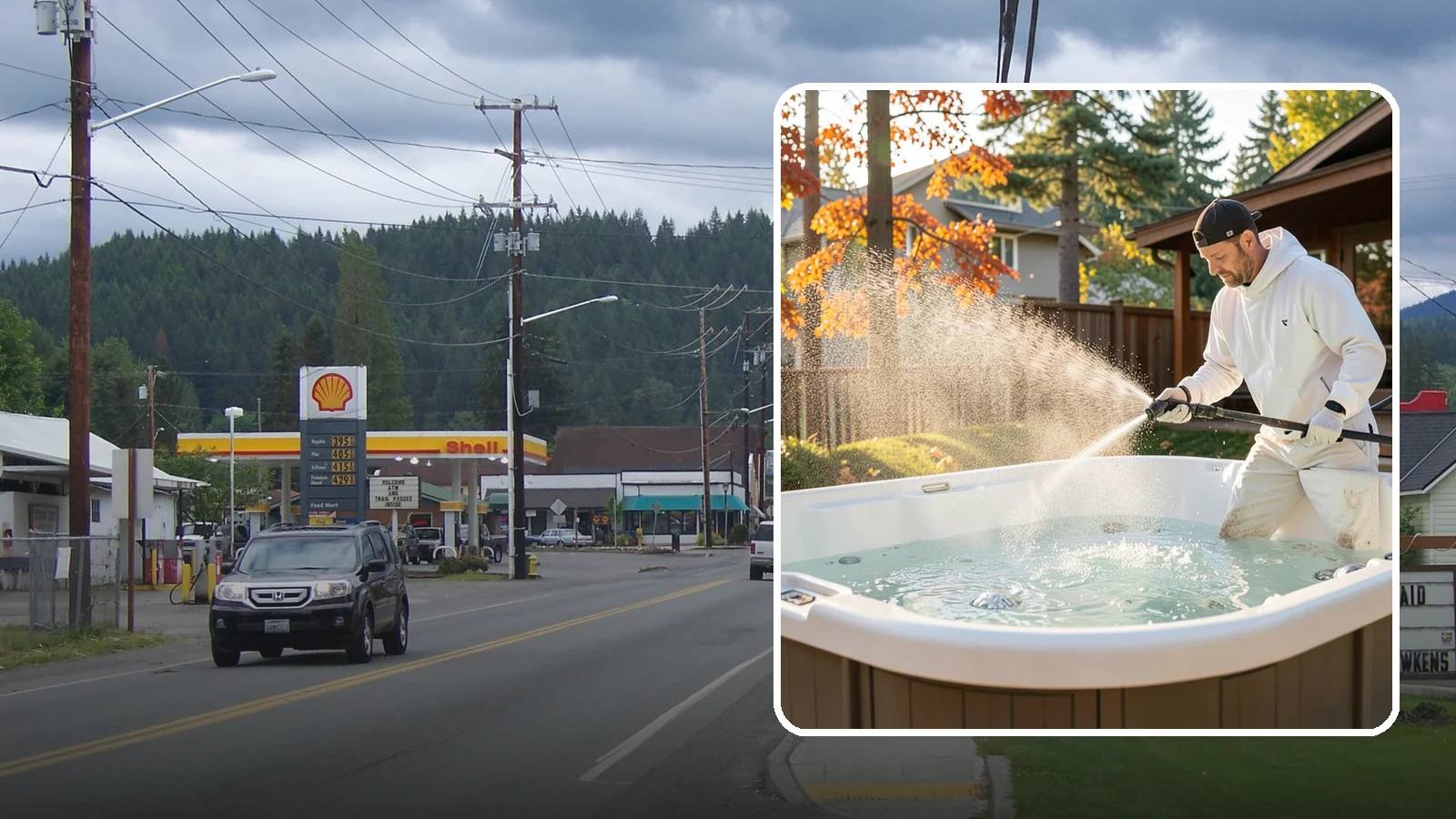 Hot Tub Cleaning in Granite Falls, Snohomish County, WA - We clean hot tub shells, covers, and cabinets so your spa stays inviting instead of growing a waterline of grime and mold.