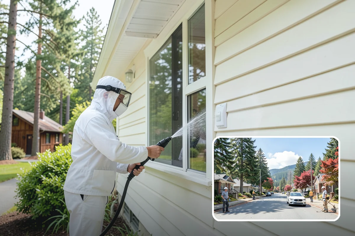 Hot Tub Cleaning in Hunts Point, King County, WA - Removes mildew from vinyl covers and cabinet panels