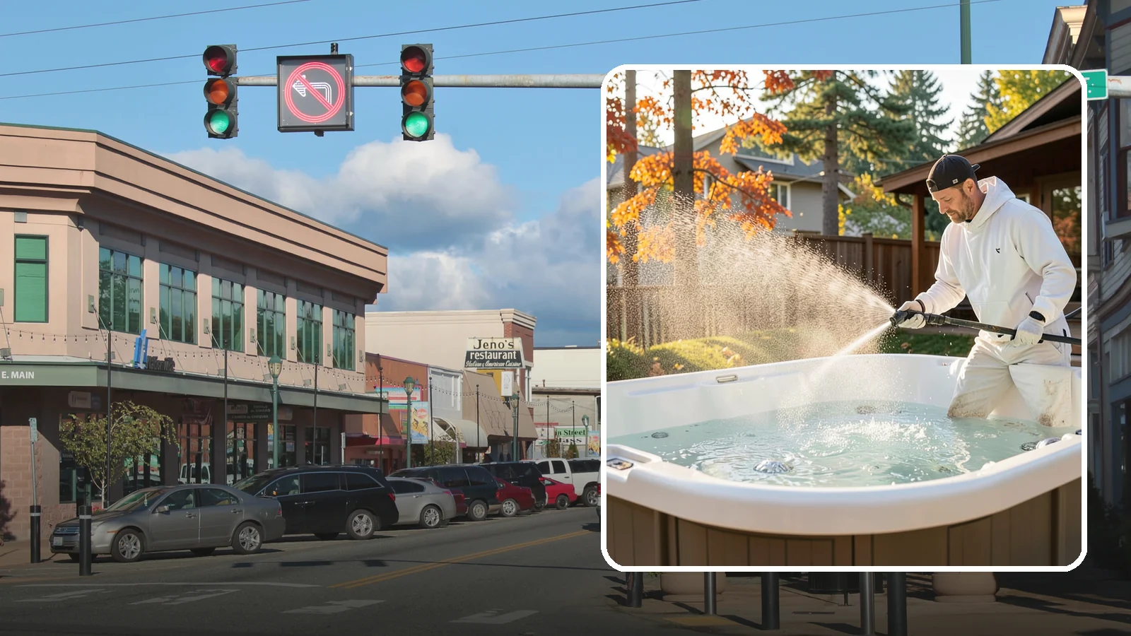 Hot Tub Cleaning in Monroe, Snohomish County, WA - We clean hot tub shells, covers, and cabinets so your spa stays inviting instead of growing a waterline of grime and mold.
