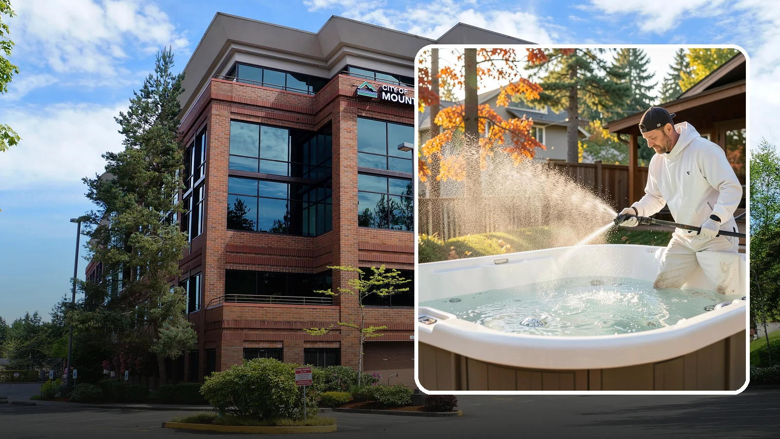 Hot Tub Cleaning in Mountlake Terrace, Snohomish County, WA - We clean hot tub shells, covers, and cabinets so your spa stays inviting instead of growing a waterline of grime and mold.