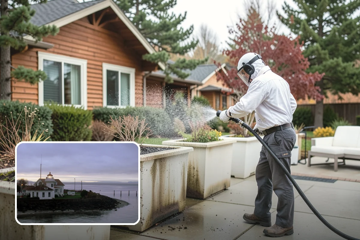 Hot Tub Cleaning in Mukilteo, Snohomish County, WA - Removes mildew from vinyl covers and cabinet panels