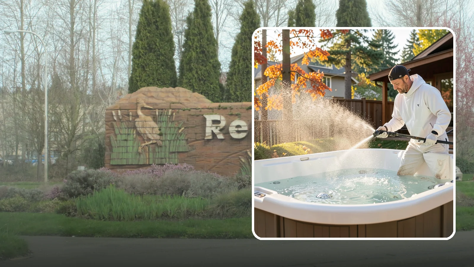 Hot Tub Cleaning in Renton, King County, WA - We clean hot tub shells, covers, and cabinets so your spa stays inviting instead of growing a waterline of grime and mold.