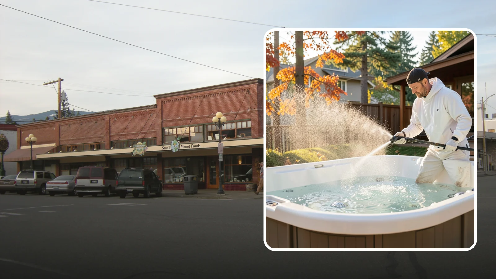Hot Tub Cleaning in Sedro-Woolley, Skagit County, WA - We clean hot tub shells, covers, and cabinets so your spa stays inviting instead of growing a waterline of grime and mold.