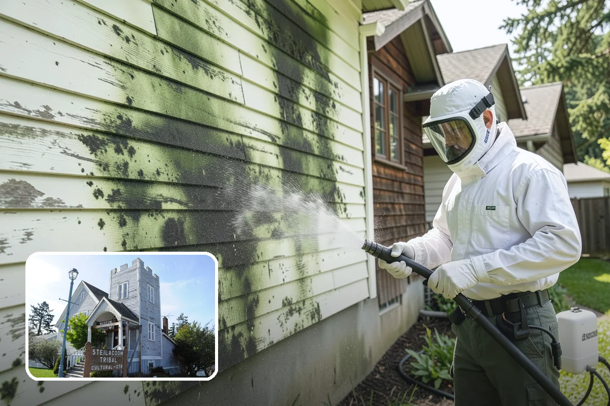 Hot Tub Cleaning in Steilacoom, Pierce County, WA - Removes mildew from vinyl covers and cabinet panels