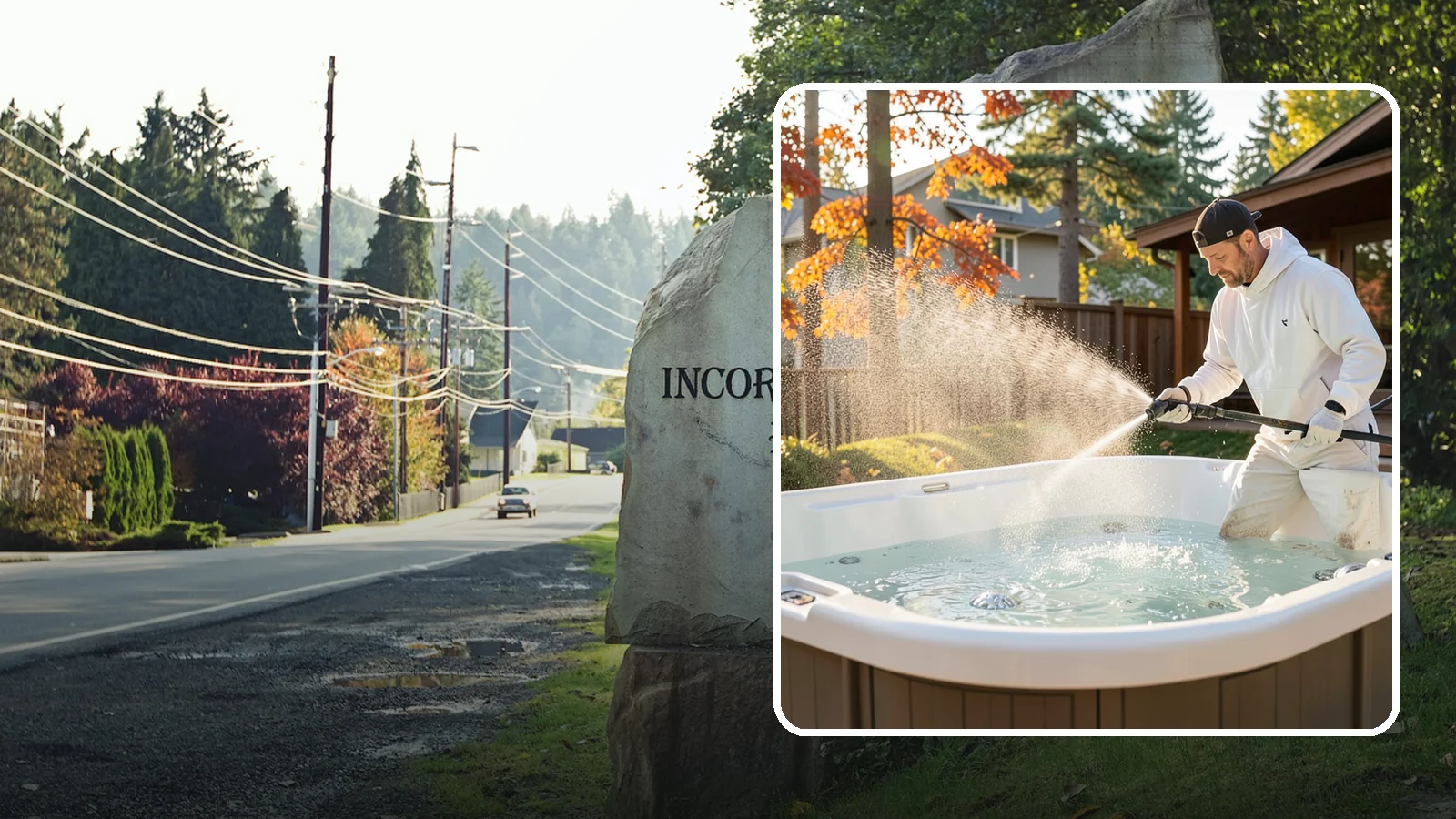 Hot Tub Cleaning in Wilkeson, Pierce County, WA - We clean hot tub shells, covers, and cabinets so your spa stays inviting instead of growing a waterline of grime and mold.