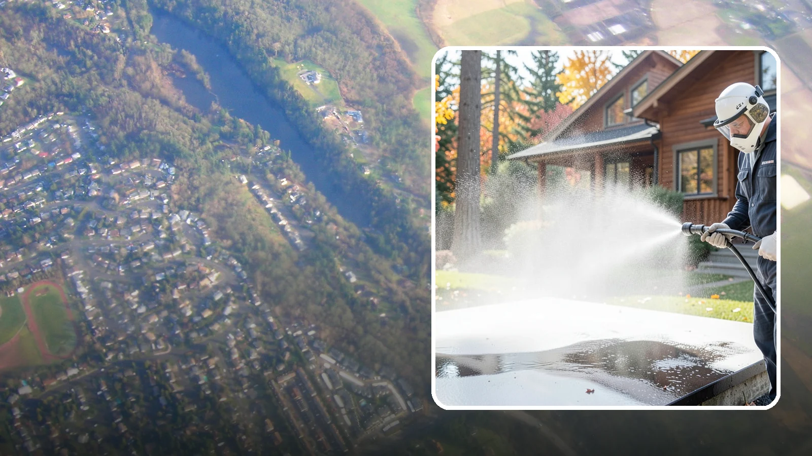 Hot Water Pressure Washing in Algona, King County, WA - Hot water pressure washing uses heated water to cut through grease, oil, and stubborn grime that cold water cannot lift.