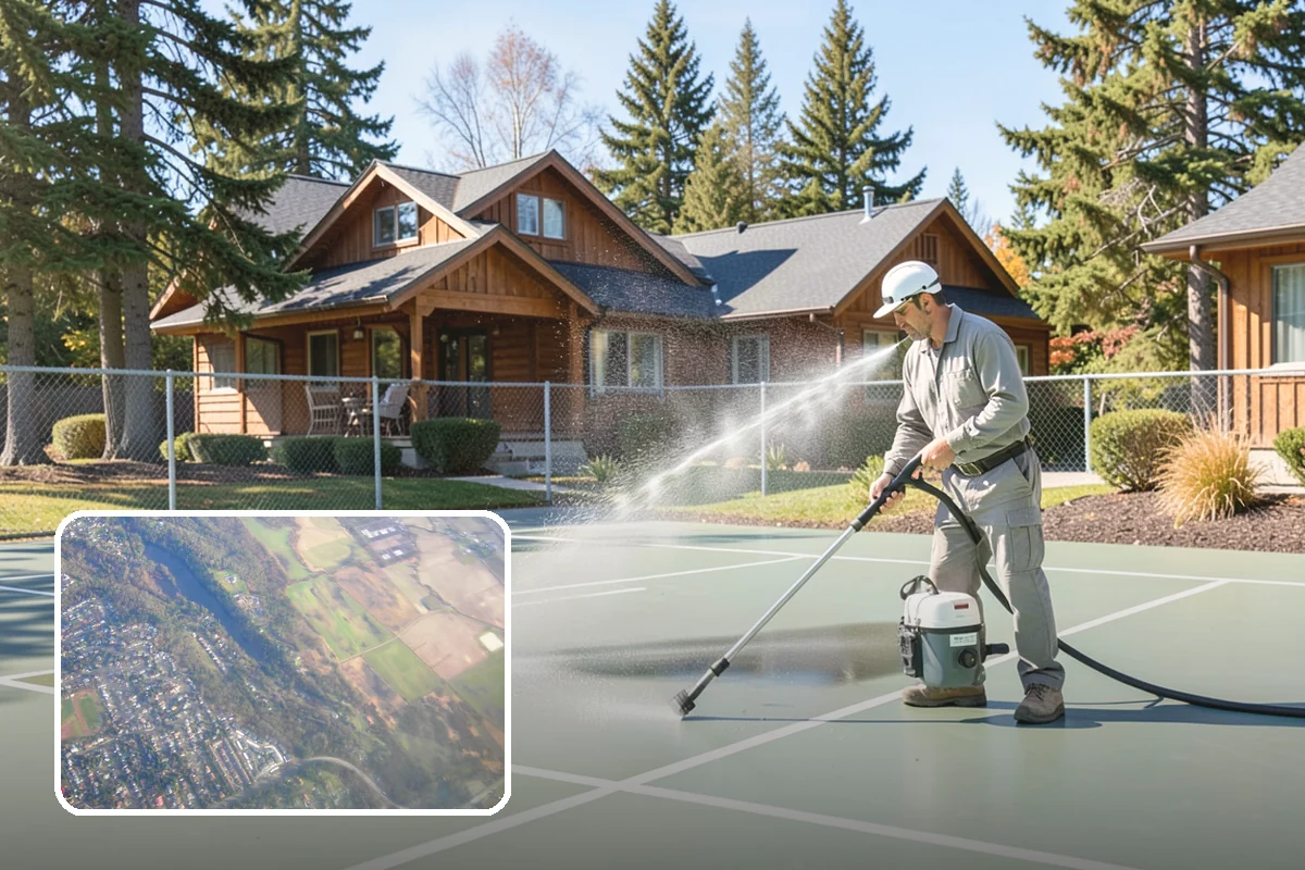 Hot Water Pressure Washing in Algona, King County, WA - Cuts through grease and oil that cold water leaves behind