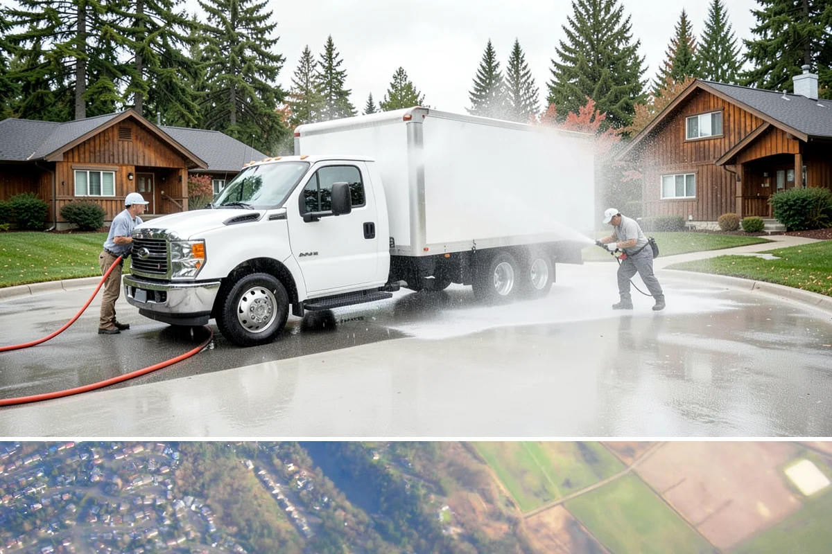 Hot Water Pressure Washing in Algona, King County, WA - Available year-round, and particularly useful in cold months when heated water outperforms cold rinsing on stubborn grime.