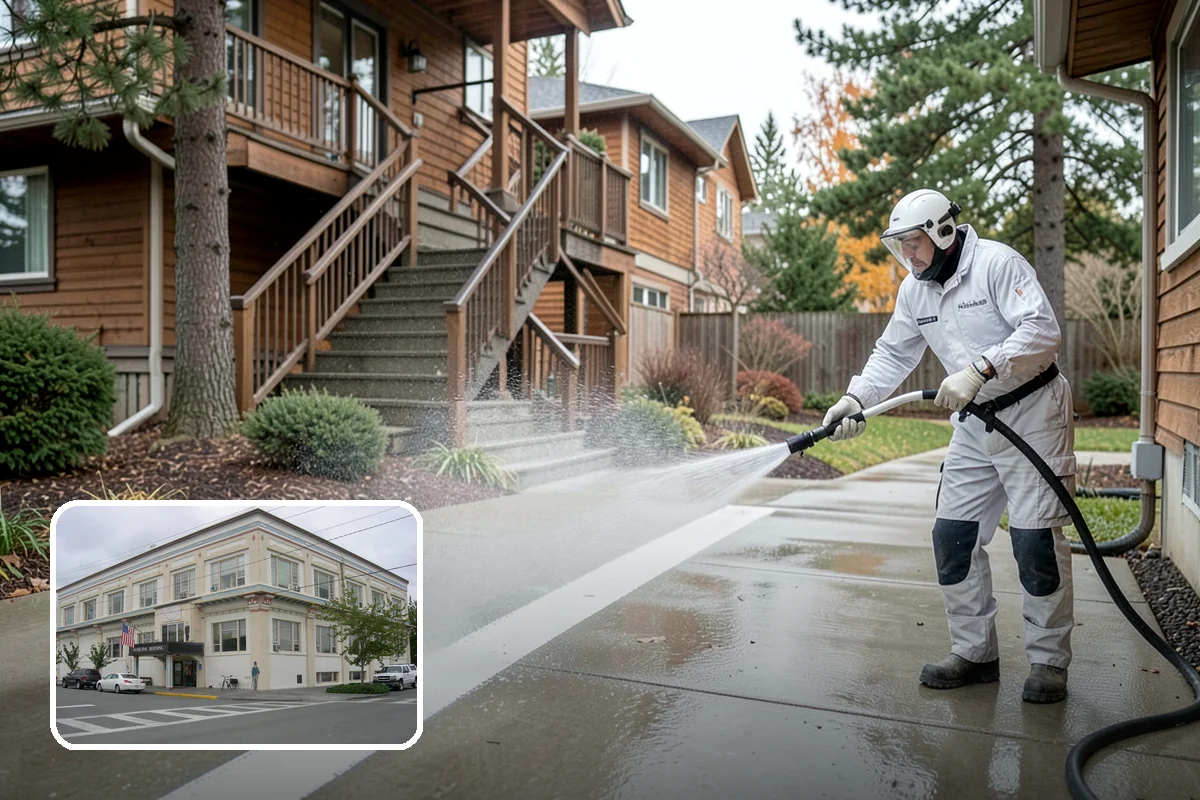 Hot Water Pressure Washing in Anacortes, Skagit County, WA - Cuts through grease and oil that cold water leaves behind