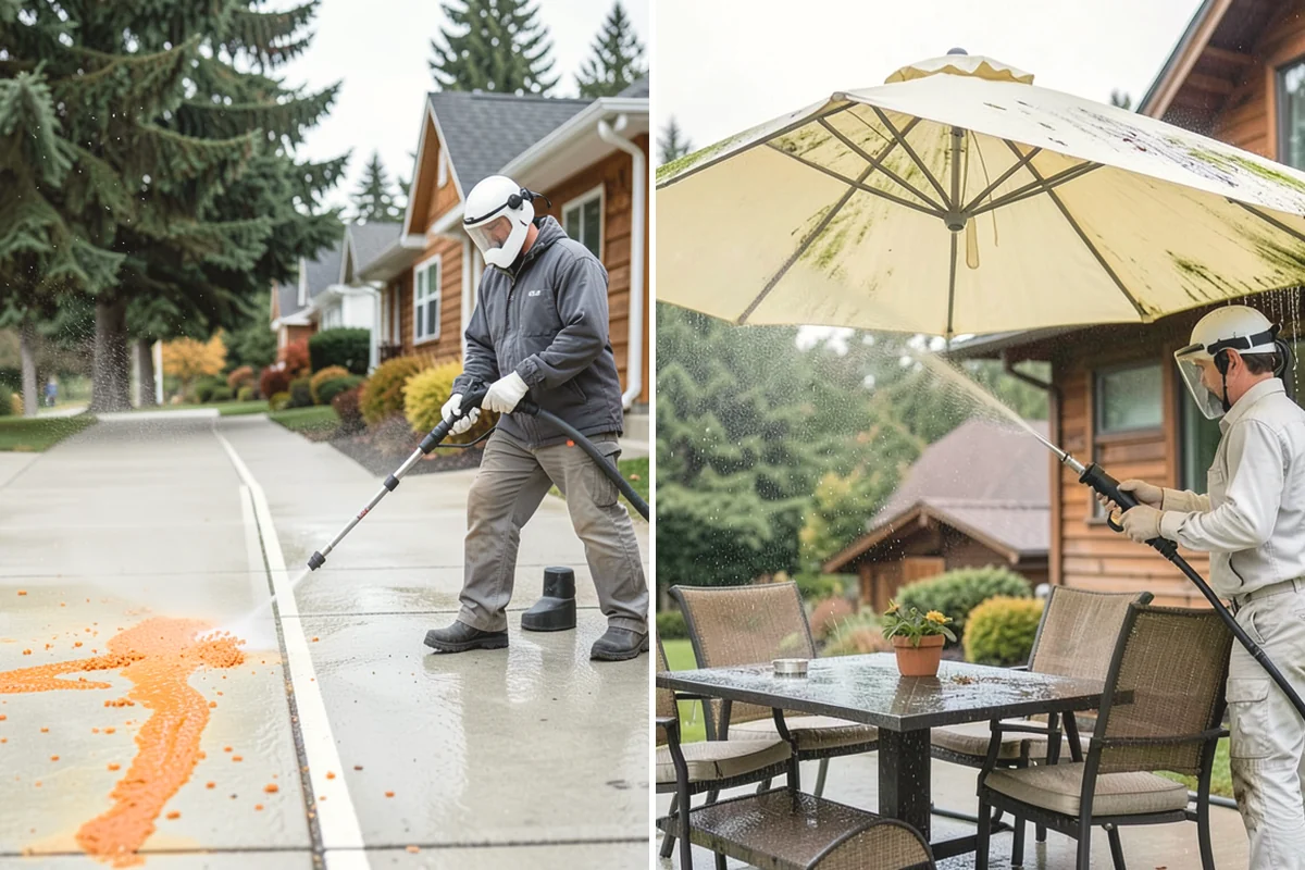 Hot Water Pressure Washing in Anacortes, Skagit County, WA - Identify the grease, oil, or heavy residue to be removed