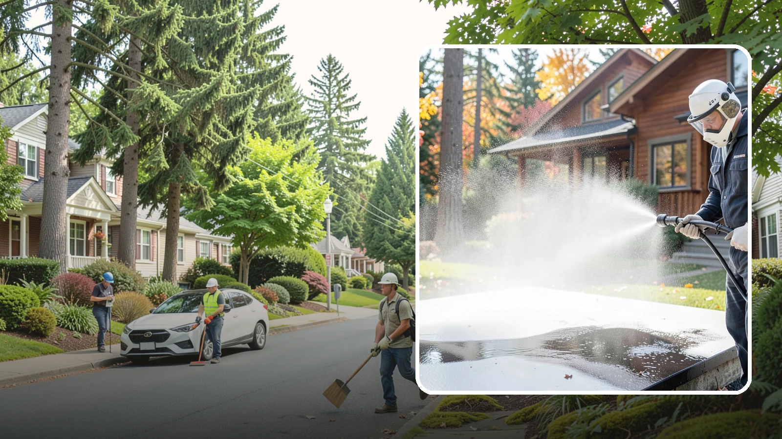 Hot Water Pressure Washing in Beaux Arts Village, King County, WA - Hot water pressure washing uses heated water to cut through grease, oil, and stubborn grime that cold water cannot lift.