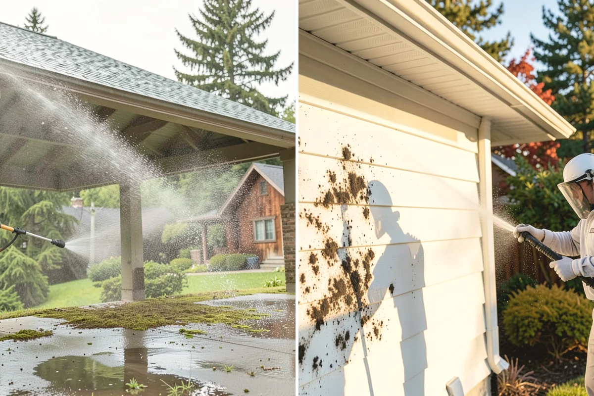 Hot Water Pressure Washing in Black Diamond, King County, WA - Identify the grease, oil, or heavy residue to be removed