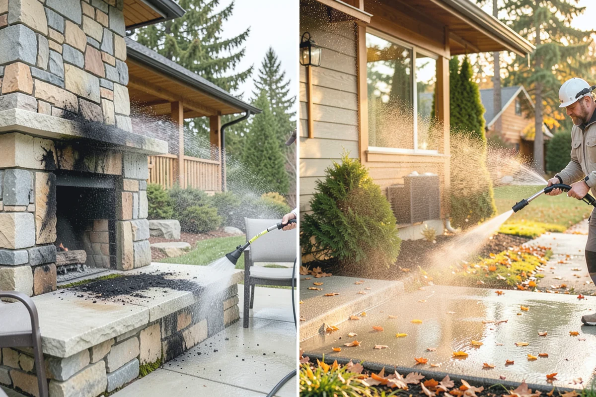 Hot Water Pressure Washing in Bonney Lake, Pierce County, WA - Identify the grease, oil, or heavy residue to be removed