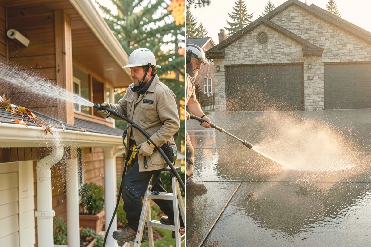Hot Water Pressure Washing in Bothell, King County, WA - Identify the grease, oil, or heavy residue to be removed