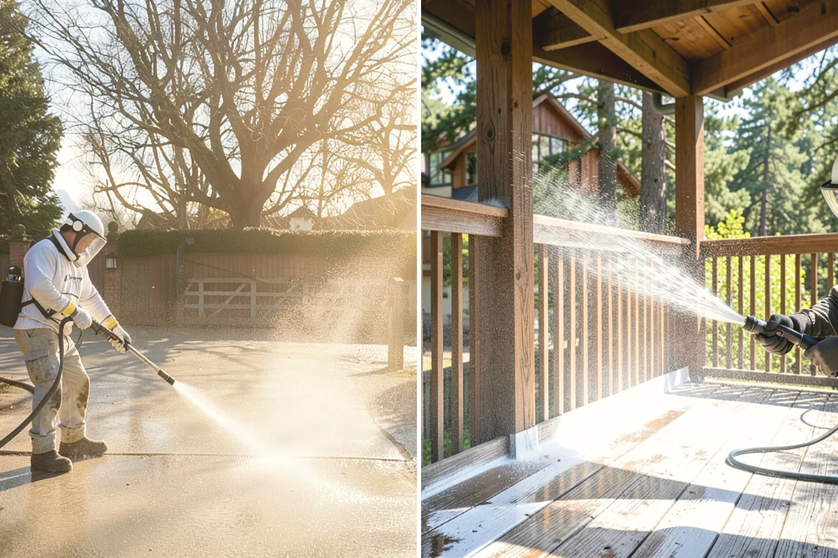 Hot Water Pressure Washing in Burlington, Skagit County, WA - Identify the grease, oil, or heavy residue to be removed