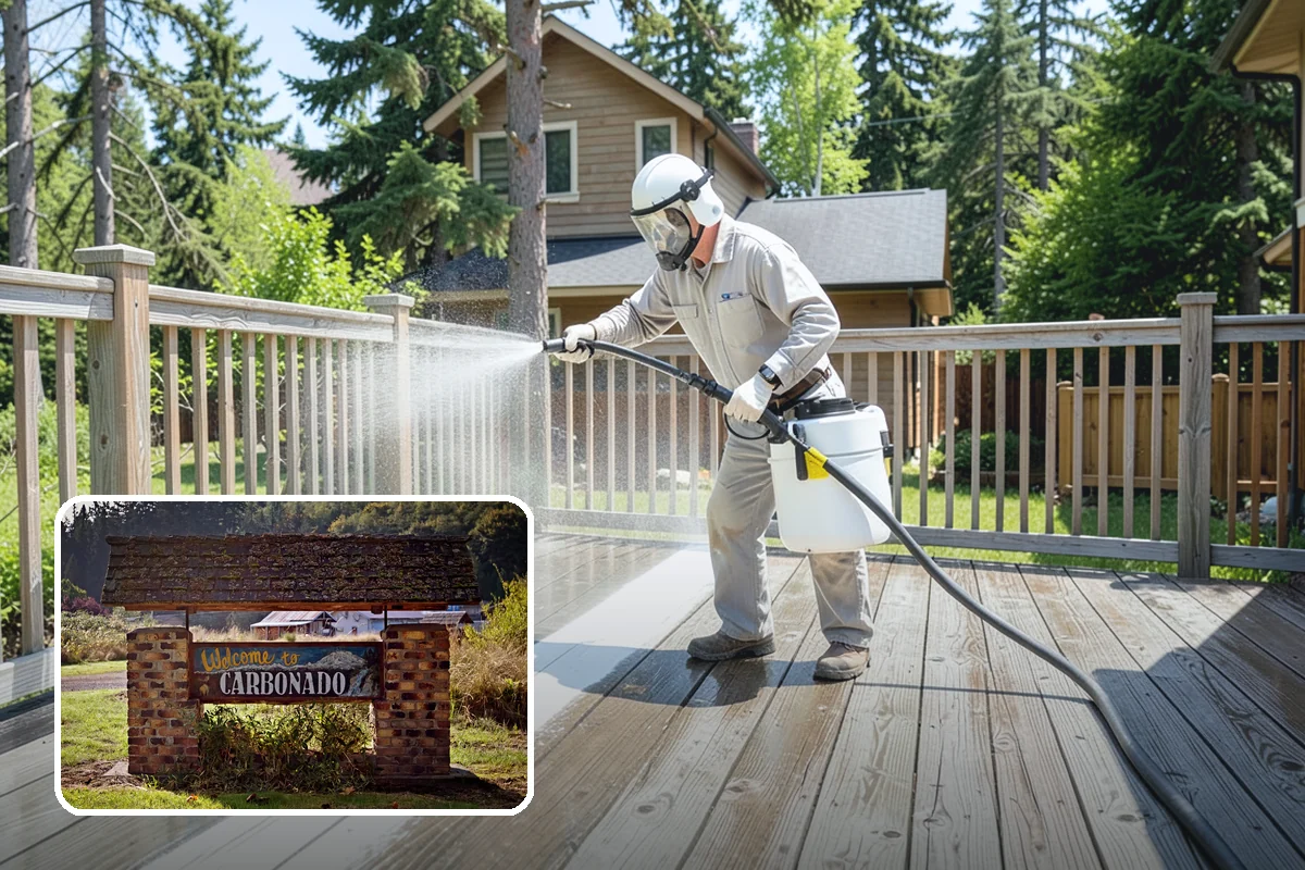 Hot Water Pressure Washing in Carbonado, Pierce County, WA - Cuts through grease and oil that cold water leaves behind