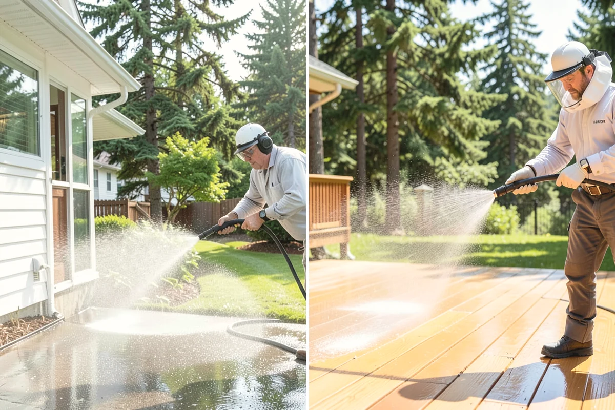 Hot Water Pressure Washing in Carbonado, Pierce County, WA - Identify the grease, oil, or heavy residue to be removed