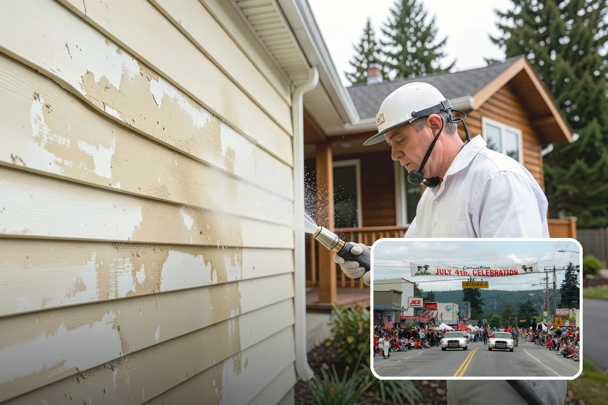 Hot Water Pressure Washing in Carnation, King County, WA - Cuts through grease and oil that cold water leaves behind