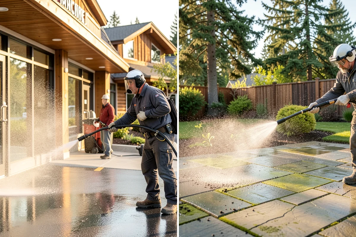 Hot Water Pressure Washing in Clyde Hill, King County, WA - Identify the grease, oil, or heavy residue to be removed