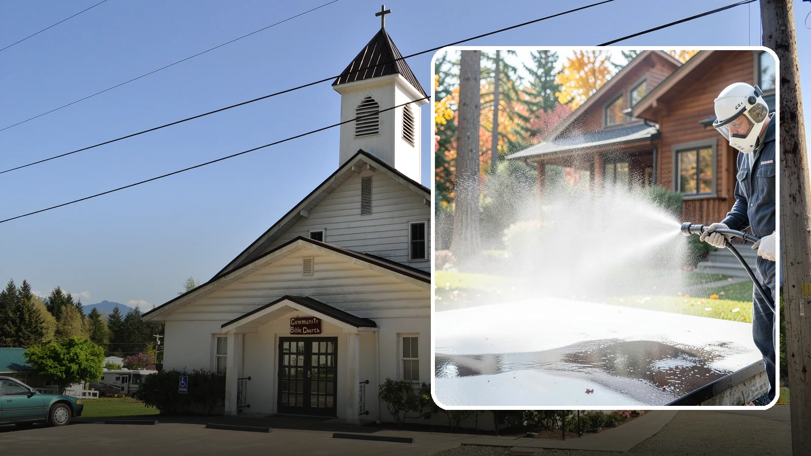 Hot Water Pressure Washing in Concrete, Skagit County, WA - Hot water pressure washing uses heated water to cut through grease, oil, and stubborn grime that cold water cannot lift.