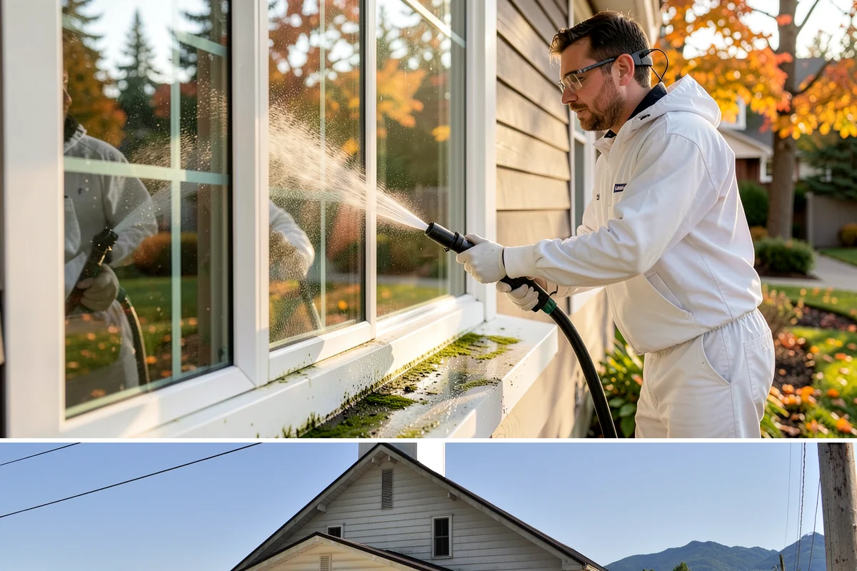 Hot Water Pressure Washing in Concrete, Skagit County, WA - Available year-round, and particularly useful in cold months when heated water outperforms cold rinsing on stubborn grime.