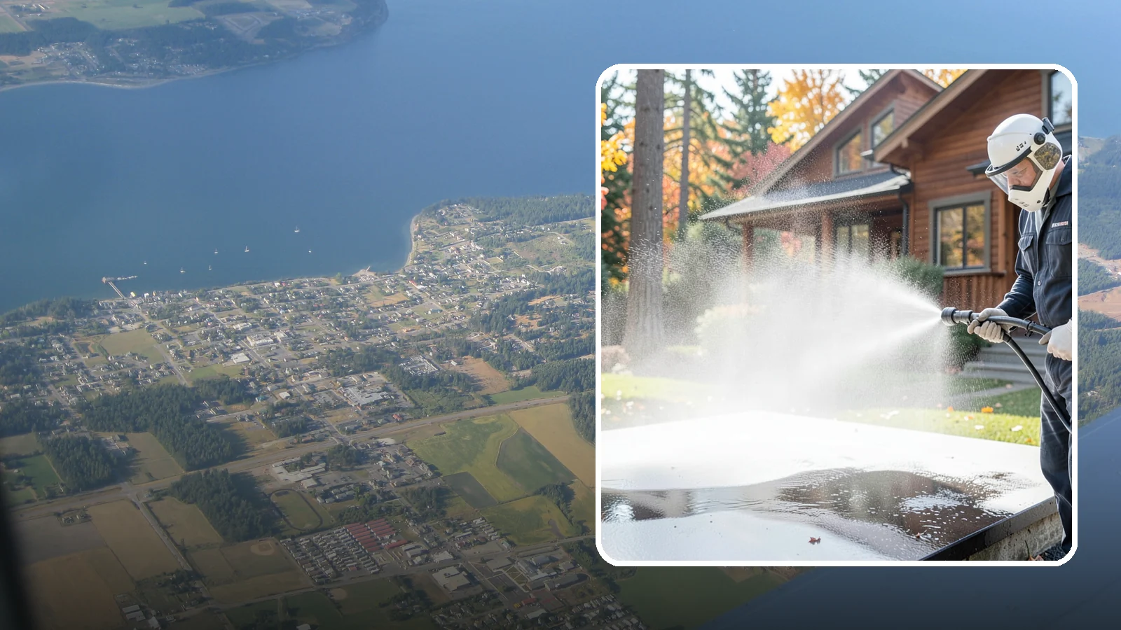 Hot Water Pressure Washing in Coupeville, Island County, WA - Hot water pressure washing uses heated water to cut through grease, oil, and stubborn grime that cold water cannot lift.