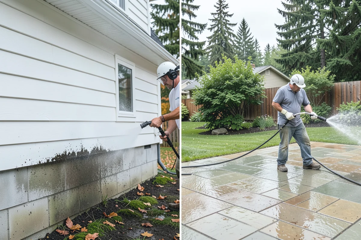 Hot Water Pressure Washing in Coupeville, Island County, WA - Identify the grease, oil, or heavy residue to be removed