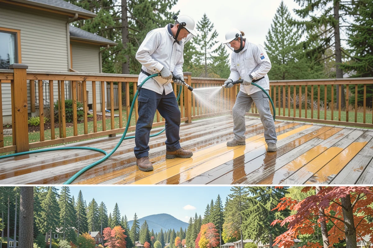Hot Water Pressure Washing in Covington, King County, WA - Available year-round, and particularly useful in cold months when heated water outperforms cold rinsing on stubborn grime.