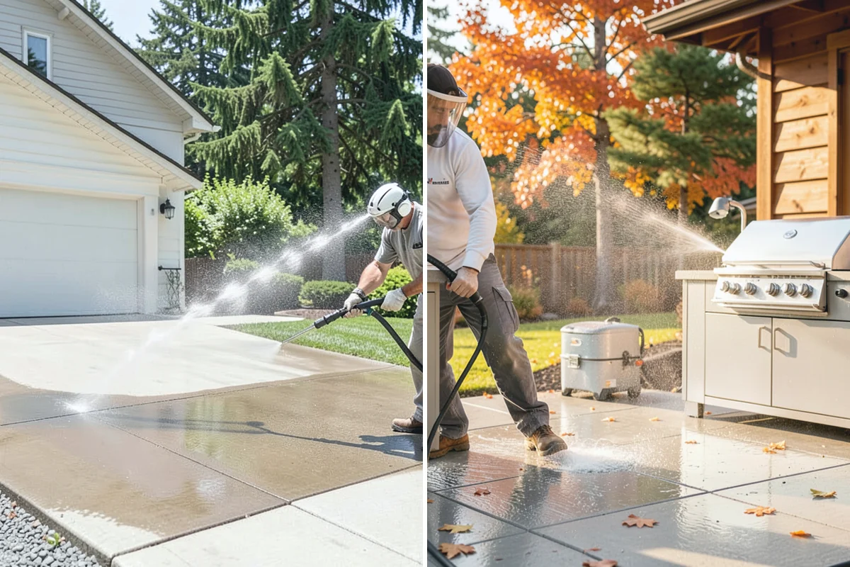 Hot Water Pressure Washing in Des Moines, King County, WA - Identify the grease, oil, or heavy residue to be removed