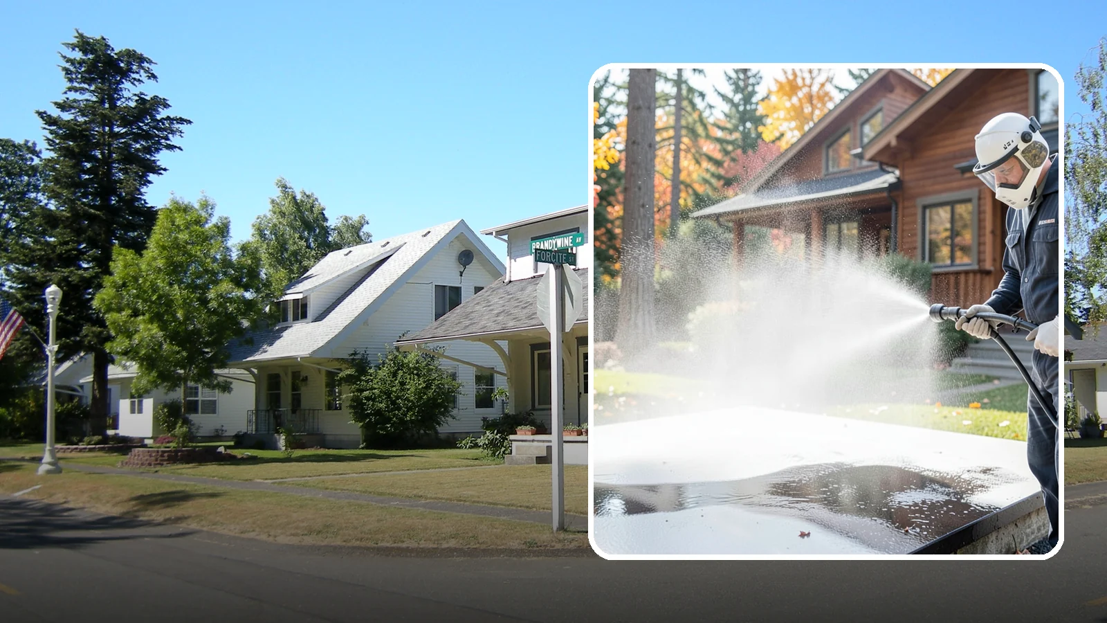 Hot Water Pressure Washing in DuPont, Pierce County, WA - Hot water pressure washing uses heated water to cut through grease, oil, and stubborn grime that cold water cannot lift.