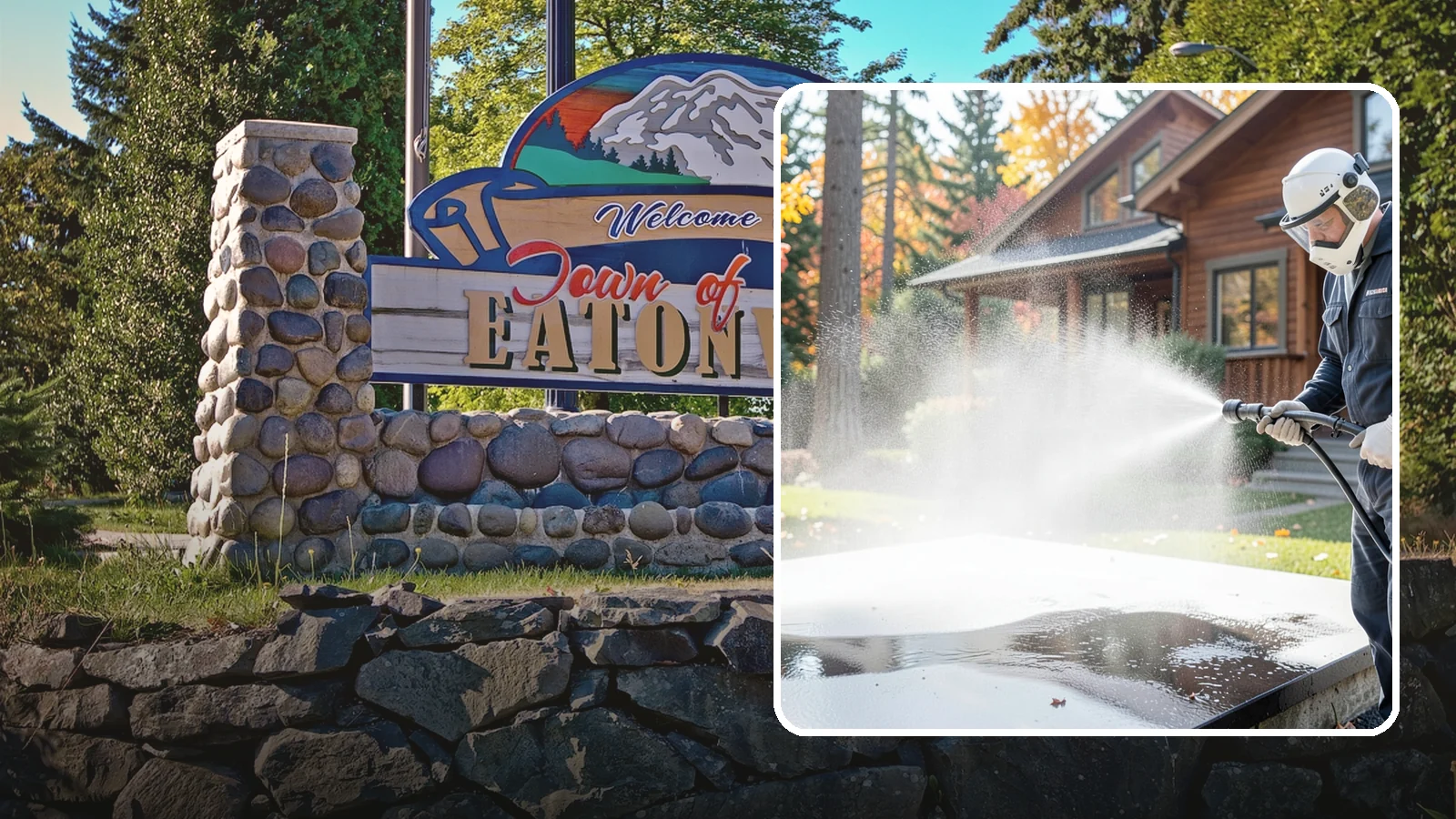 Hot Water Pressure Washing in Eatonville, Pierce County, WA - Hot water pressure washing uses heated water to cut through grease, oil, and stubborn grime that cold water cannot lift.