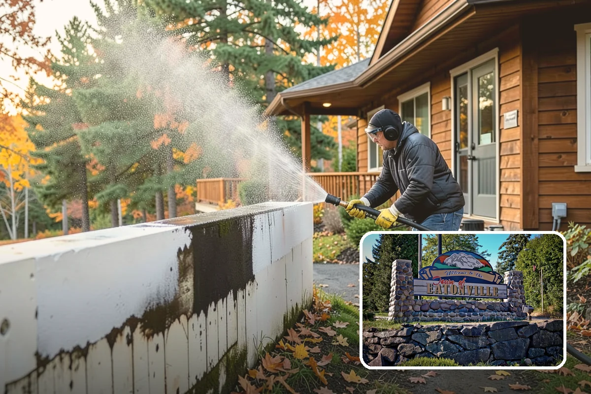 Hot Water Pressure Washing in Eatonville, Pierce County, WA - Cuts through grease and oil that cold water leaves behind