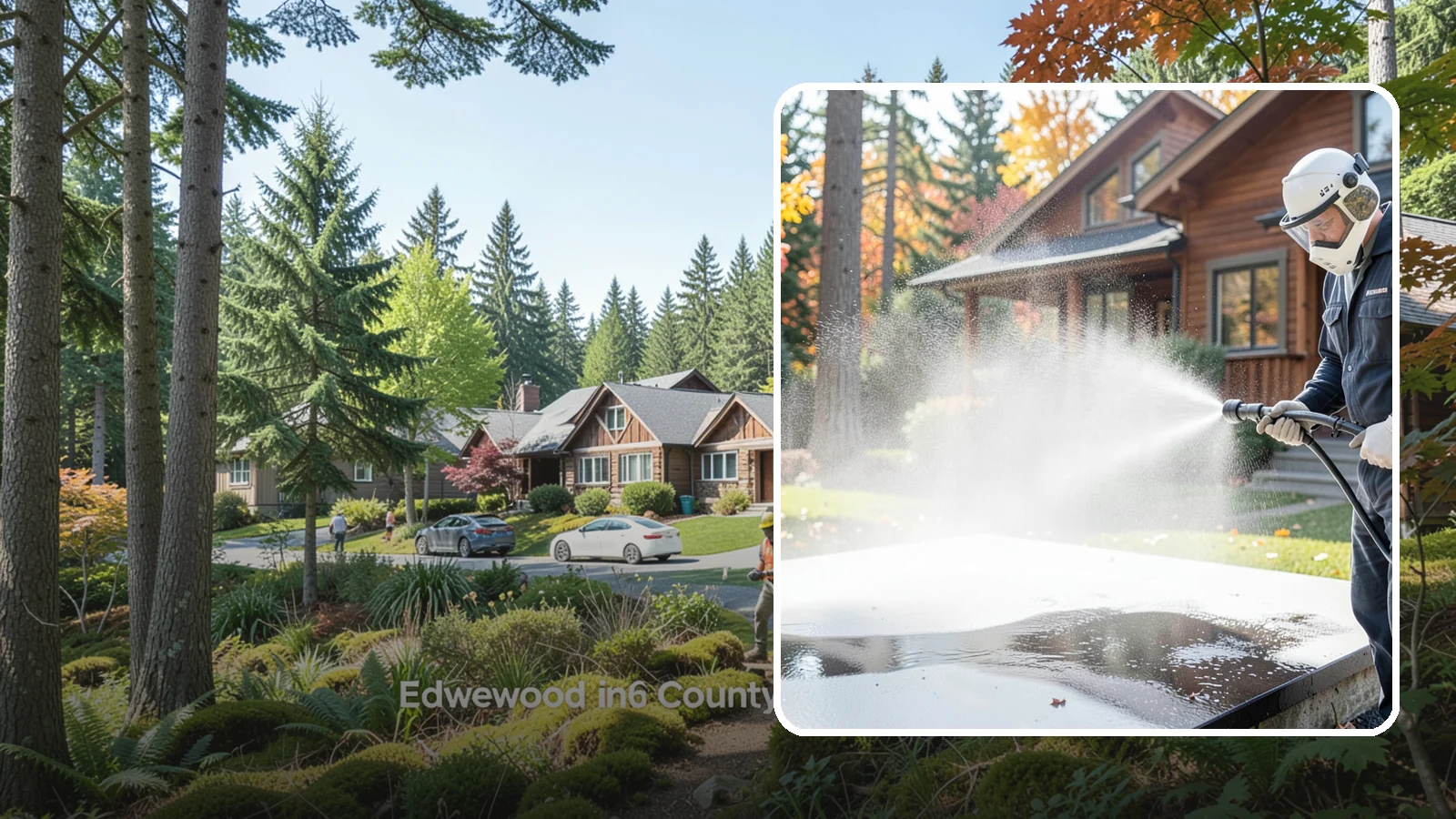 Hot Water Pressure Washing in Edgewood, Pierce County, WA - Hot water pressure washing uses heated water to cut through grease, oil, and stubborn grime that cold water cannot lift.