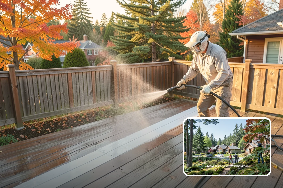 Hot Water Pressure Washing in Edgewood, Pierce County, WA - Cuts through grease and oil that cold water leaves behind